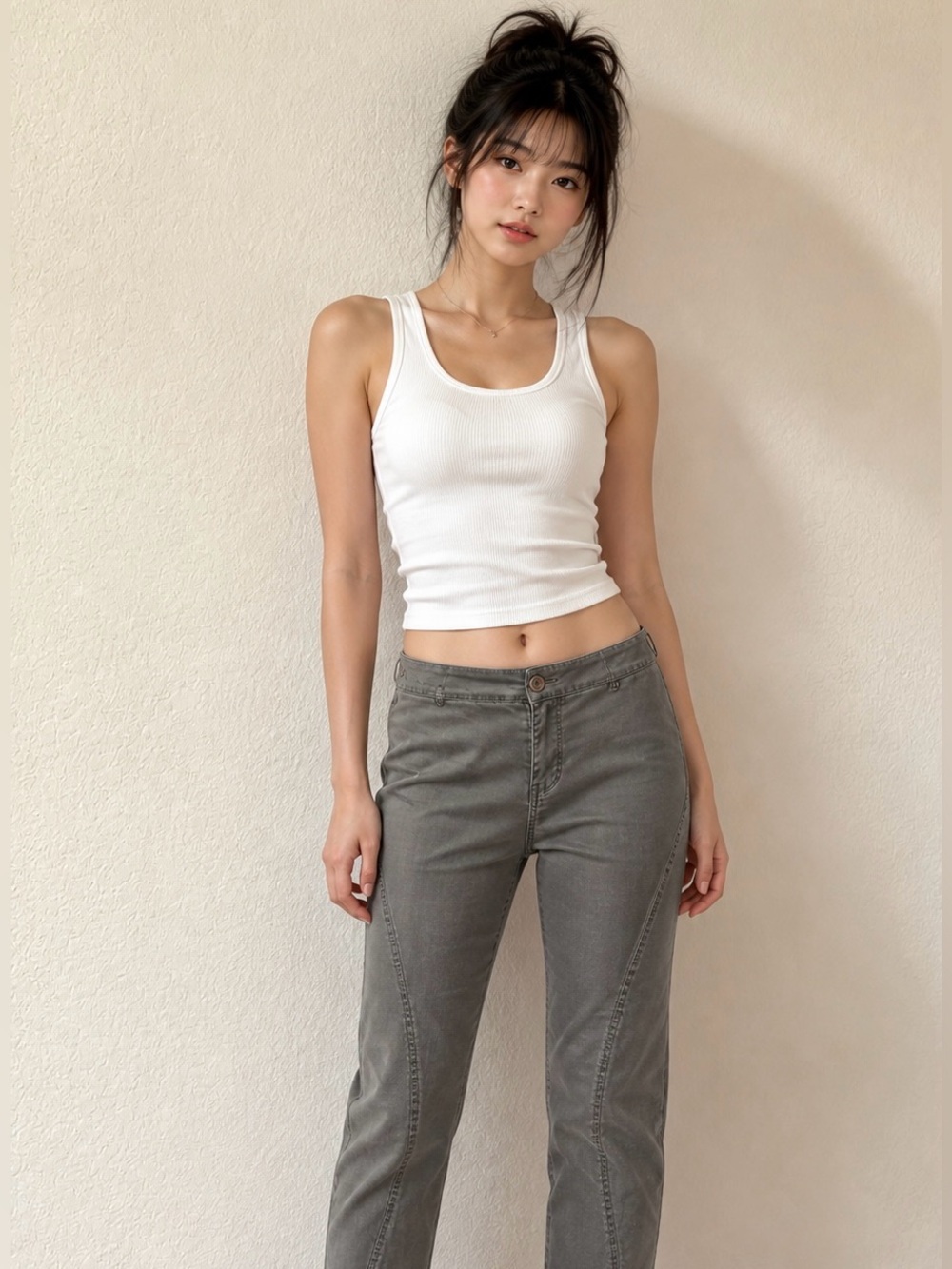 Prada Gray Skinny Cargo Zip Ankle Jeans